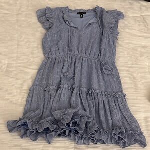 Aqua Ruffled Blue Dress